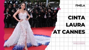 Gaun Bertema Burung Jalak Bali Bikin Tampilan Cinta Laura di Cannes Film Festival 2024 Keren Abis!