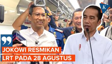 Jokowi Bakal Resmikan LRT Jabodebek pada Senin Depan
