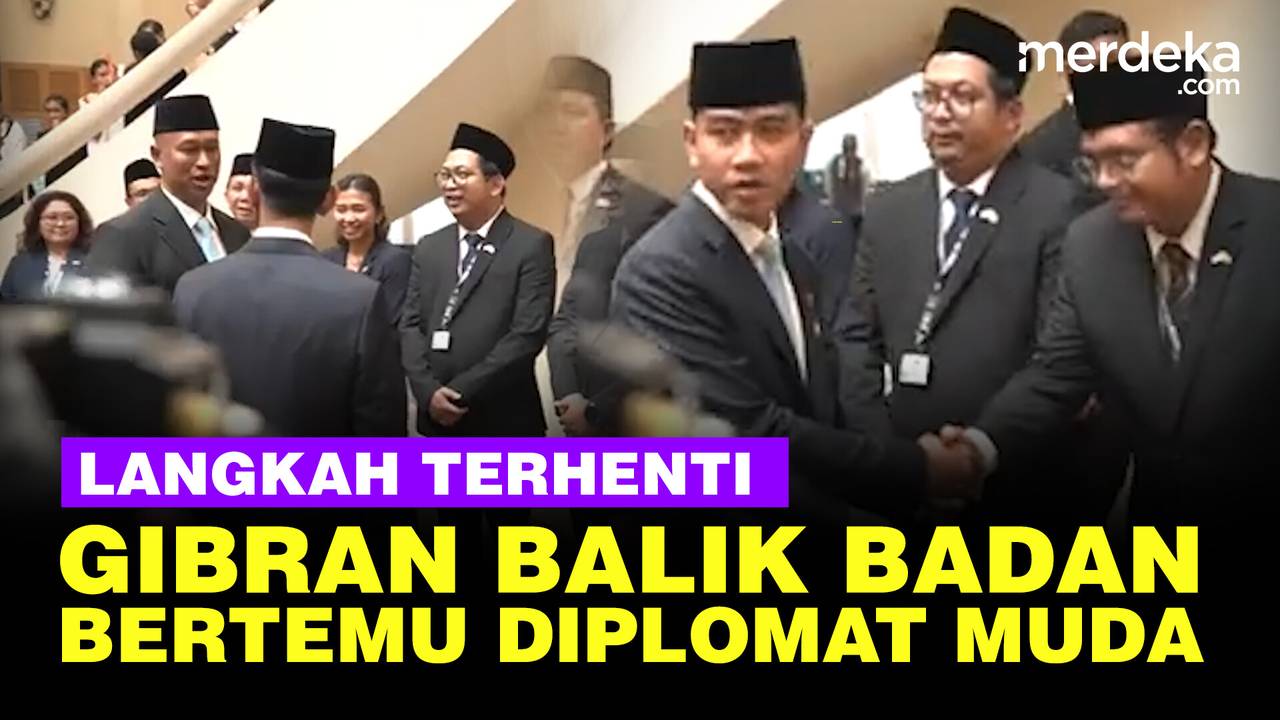 Langkah Terhenti, Wapres Gibran Sampai Balik Badan Saat Bertemu Diplomat Muda RI di Afsel - merdeka