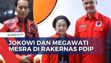 Tepis Isu Retak, Ini Momen Mesra Presiden Jokowi dan Megawati di Rakernas PDI Perjuangan
