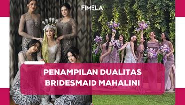 6 Potret Gaya Memukau Para Bridesmaid Mahalini Raharja di Momen Akad dan Resepsi Pernikahannya