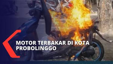 Motor Terbakar di Kota Probolinggo Jawa Timur, Diduga Akibat Korsleting