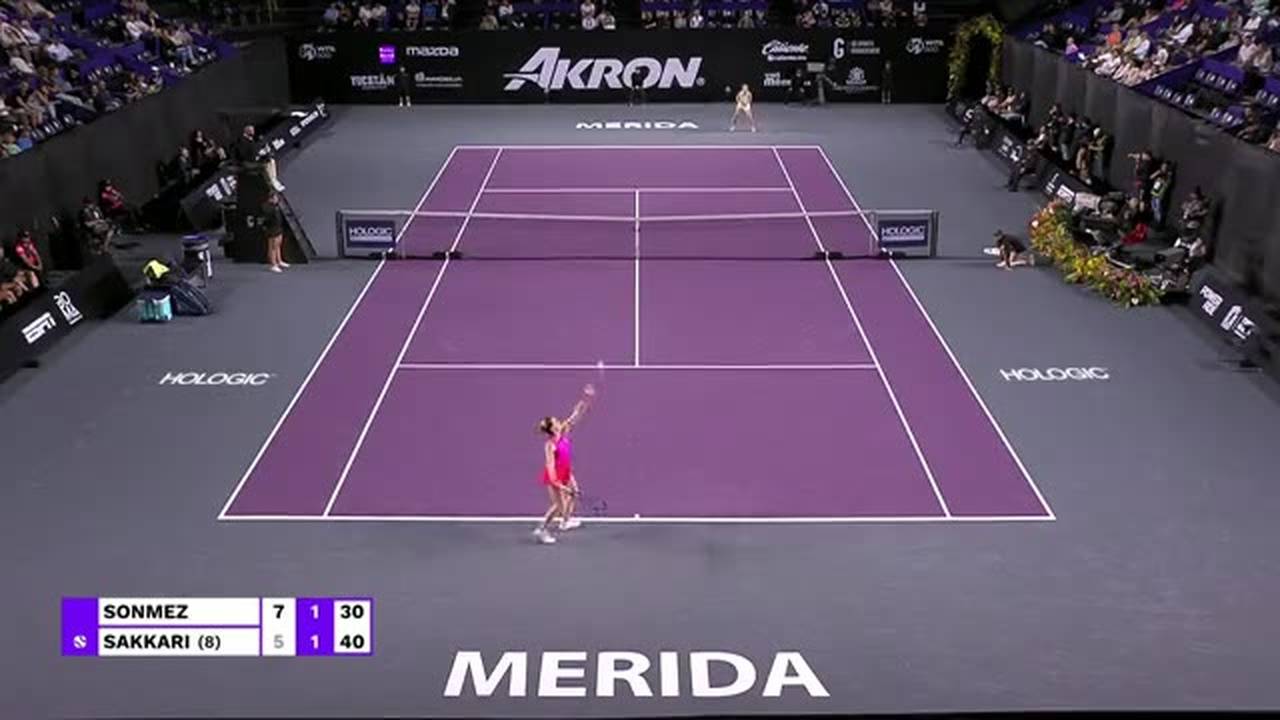Zeynep Sonmez vs Maria Sakkari - Highlights | WTA Merida Open Akron 2025