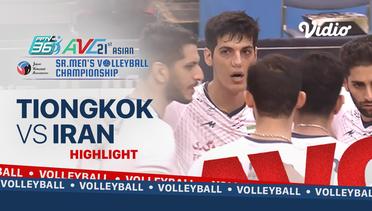 Highlights | Iran VS Tiongkok | Asian Senior Men's Volleyball Championship 2021