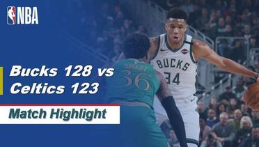 NBA I Match Highlight : Milwauke Bucks 128 vs Boston Celtics 123