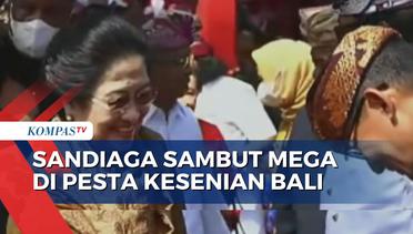 Momen Menparekraf Sandiaga Uno Sambut Megawati di Pesta Kesenian Bali!