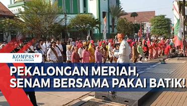 Senam Pakai Batik, Warga Pekalongan Rayakan Hari Batik Nasional