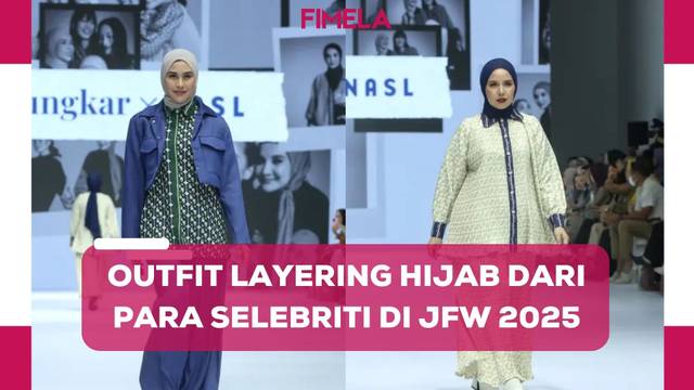 Inspirasi Outfit Layering Hijab dari Para Selebriti saat Jadi Model di JFW 2025