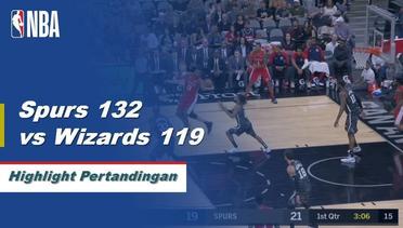 NBA | Cuplikan Hasil Pertandingan - Spurs 132 vs Wizards 119