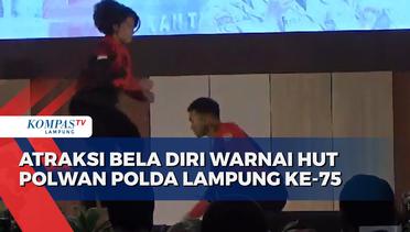 Atraksi Bela Diri Warnai HUT Polwan Polda Lampung ke-75