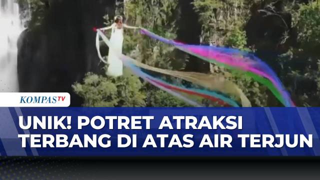 Atraksi Wire Flying di Wenzhou Tiongkok, Wisatawan Melayang di Atas Air Terjun