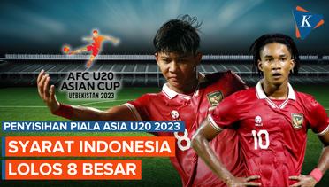 Klasemen Piala Asia U20 2023: Syarat Indonesia Lolos 8 Besar