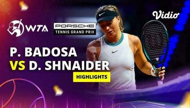 Paula Badosa vs Diana Shnaider - Highlights | WTA Porsche Tennis Grand Pix 2024