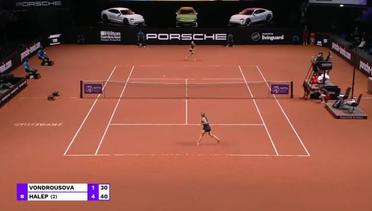 Match Highlights | Simona Halep 2 vs 0 Marketa Vondrousova | WTA Porsche Tennis Grand Prix 2021