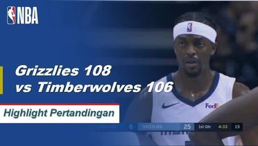 NBA I Cuplikan Pertandingan Grizzlies 108 vs Timberwolves 106