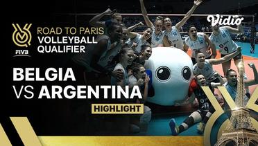 Match Highlights | Belgia vs Argentina | Women's FIVB Road to Paris Volleyball Qualifier
