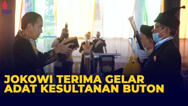 Momen Presiden Jokowi Terima Gelar Adat Kesultanan Buton