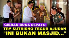 Gibran Buka Sepatu, Jenderal Sepuh Try Sutrisno Tegur Kolonel Ajudan Wapres: Ini Bukan Masjid...