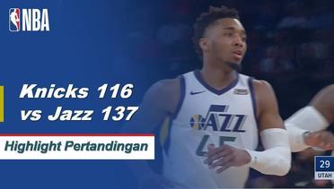 NBA I Cuplikan Pertandingan : Jazz 137 vs Knicks 116
