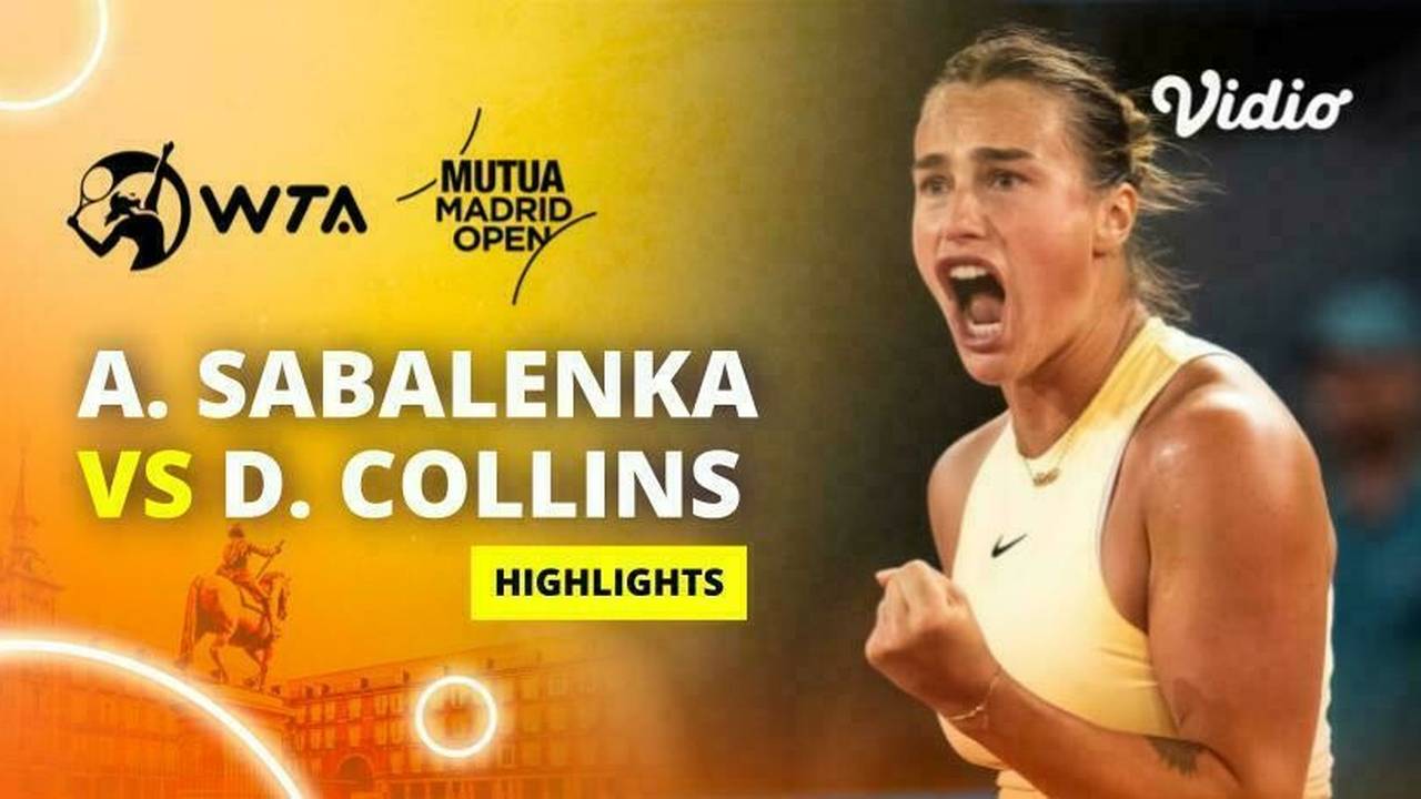 Aryna Sabalenka vs Danielle Collins - Highlights | WTA Mutua Madrid ...