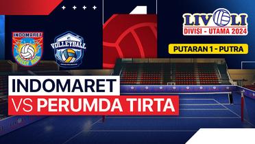 Putra: Indomaret vs Perumda Tirta Bhagasasi Bekasi - Putaran 1	- Livoli Divisi Utama