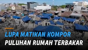 Asyik Bergosip Hingga Lupa Matikan Kompor, Puluhan Rumah di Makassar Terbakar