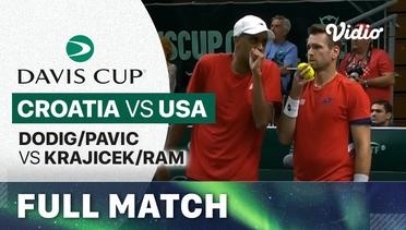 Full Match | Croatia (Ivan Dodig/Mate Pavic) vs USA (Austin Krajicek/Rajeev Ram) | Davis Cup 2023