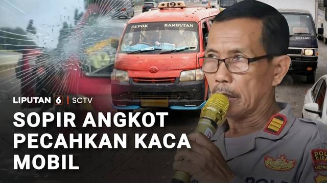 Tak Terima Ditegur Karena Lawan Arah, Sopir Angkot Pecahkan Kaca Mobil Pengendara | Liputan 6