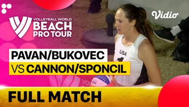 Full Match |  Pavan/Bukovec (CAN) vs Cannon/Sponcil (USA) | Beach Pro Tour Elite 16 Doha, Qatar 2023