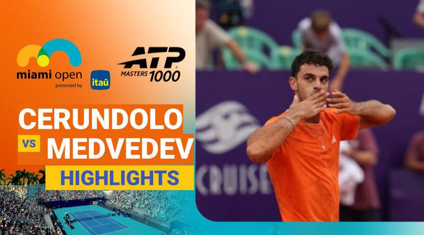 Fransisco Cerundolo vs Daniil Medvedev - Round 3 (Stadium) | ATP 1000: Miami Open presented by Itau 2026