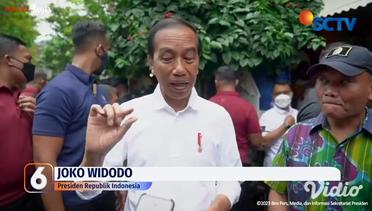 Jokowi Cek harga Kebutuhan Pokok di Pasar Sentul