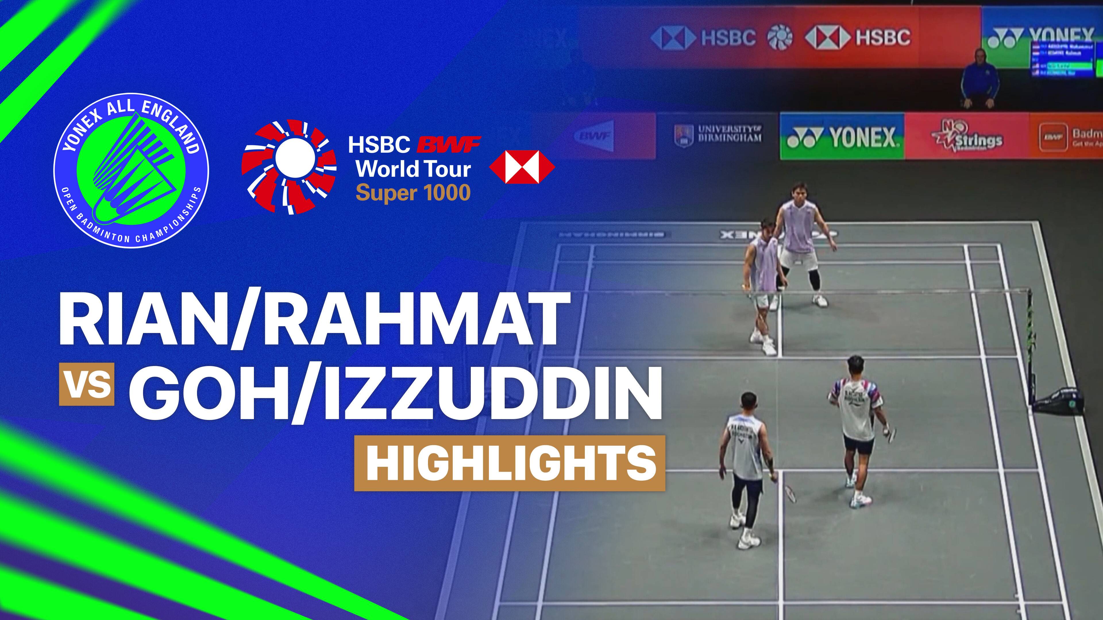 Muhammad Rian Ardianto/Rahmat Hidayat (INA) vs Goh Sze Fei/Nur Izzuddin (MAS) - Men's Doubles Round of 16 | YONEX All England Open Badminton Championships 2026