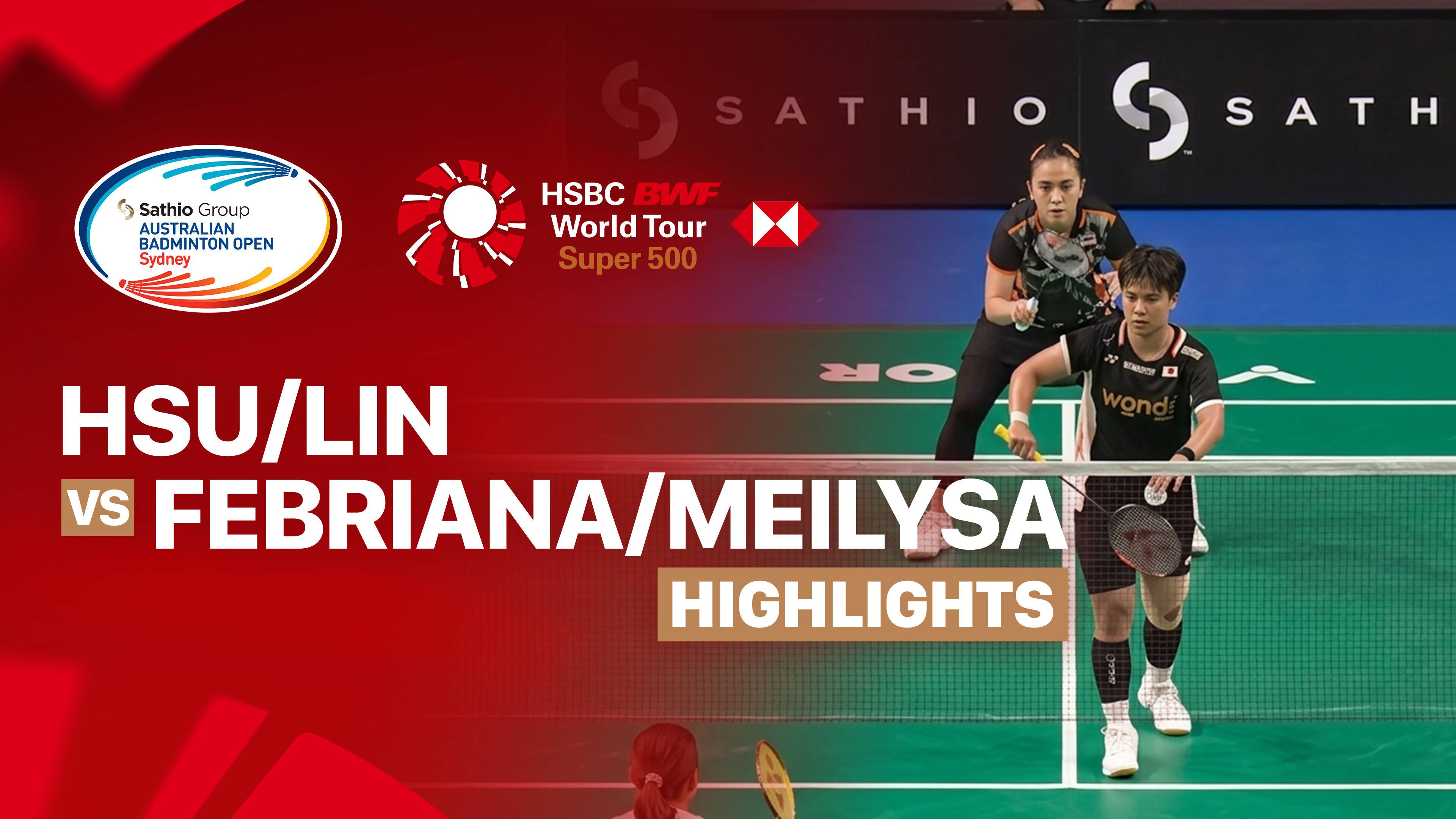 Hsu Yin-Hui/Lin Jhih Yun (TPE) vs Febriana Dwipuji Kusuma/Meilysa Trias Puspitasari (INA) - Women's Doubles Semi Finals | SATHIO GROUP Australian Open 2026