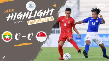 Full Highlight - Myanmar 0 vs 0 Singapura | Piala AFF U-15 2019
