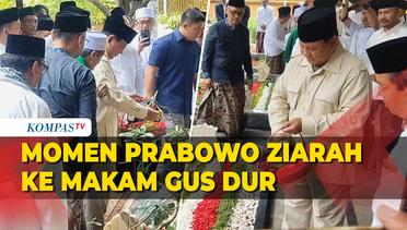 Momen Prabowo Ziarah ke Makam Gus Dur dan Pendiri NU di Jombang