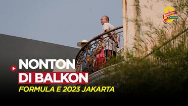 Jadi Hiburan di Akhir Pekan, Warga Lokal Nikmati Formula E 2023 Jakarta dari Atas Balkon