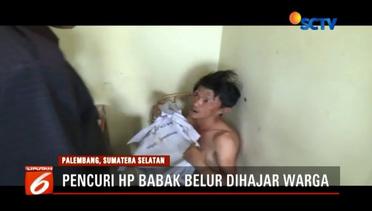 Pencuri Telepon Genggam di Palembang Babak Belur Dihajar Massa - Liputan6 Pagi