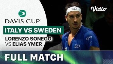 Full Match | Italy (Lorenzo Sonego) vs Sweden (Elias Ymer) | Davis Cup 2023