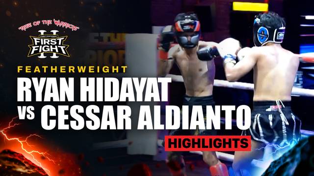 Ryan Hidayat vs Cessar Aldianto - Featherweight Kick Boxing - Highlight | First Fight Volume 2
