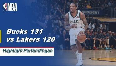 NBA I Cuplikan Hasil Pertandingan :  Bucks 131 vs Lakers 120