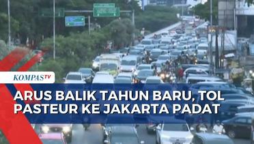 Arus Balik Libur Tahun Baru 2023, Tol Pasteur Menuju Jakarta Padat