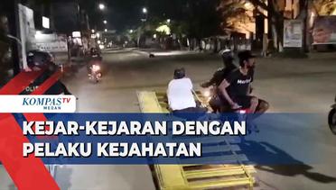 Detik-detik Polisi Kejar-kejaran dengan Pelaku Kejahatan di Medan