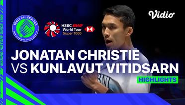 Men's Singles: Jonatan Christie (INA) vs Kunlavut Vitidsarn (THA) - Highlights | Yonex All England Open Badminton Championships