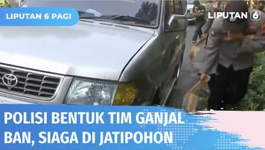 Tim Ganjal Ban yang dibentuk Polisi Bersiaga Bantu Pemudik yang Melintas di Jatipohon | Liputan 6