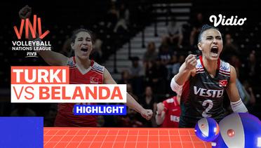 Match Highlights | Turki vs Belanda | Women's Volleyball Nations League 2022