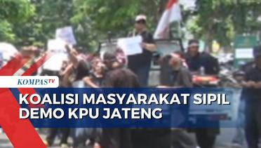 Koalisi Masyarakat Sipil Demo, Tuntut Ketua KPU Mundur Karena Dinilai Tak Netral