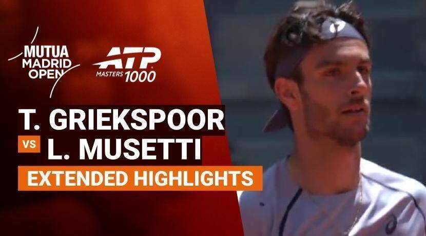 Tallon Griekspoor vs Lorenzo Musetti - Round 3 (Manolo Santana Stadium) | ATP 1000: Mutua Madrid Open 2026