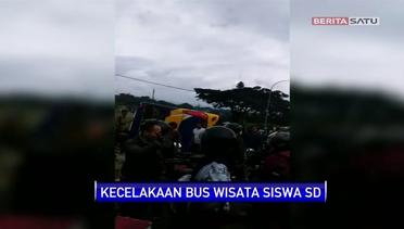 Kecelakaan Bus Wisata di Puncak Melukai Belasan Siswa SD