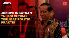 Jokowi Ingatkan TNI-Polri Tidak Terlibat Politik Praktis