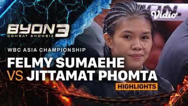 Felmy Sumaehe vs Jittamat Phomta - Highlights | WBC Asia Championship | Byon Combat Showbiz Vol.3
